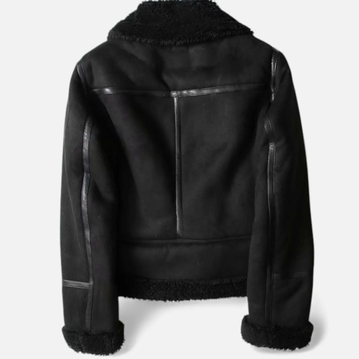 Women's Suede Faux-Shearling Belted Aviator Jacket | Winter