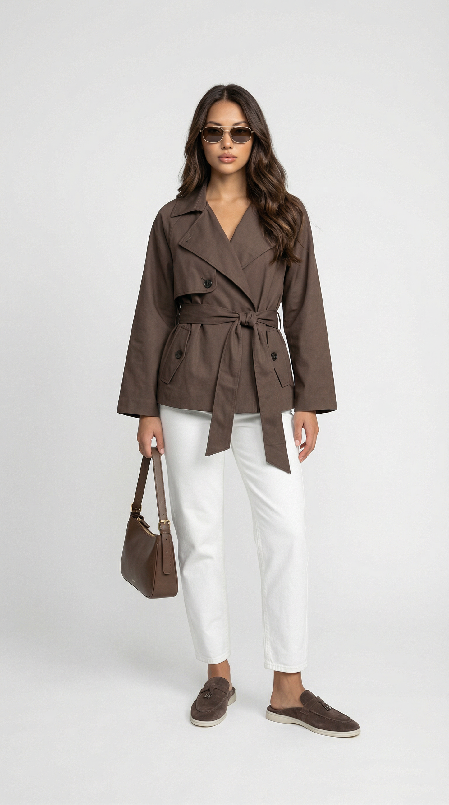 Montrelle | Women's Double Breasted Belted Trench Coat