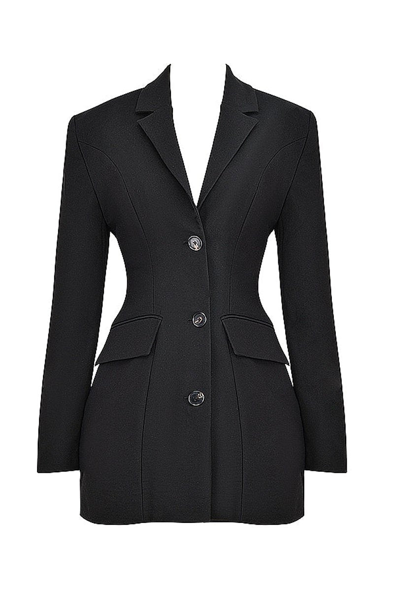 Ottilie | Women's Structured V-Neck Blazer Mini Dress