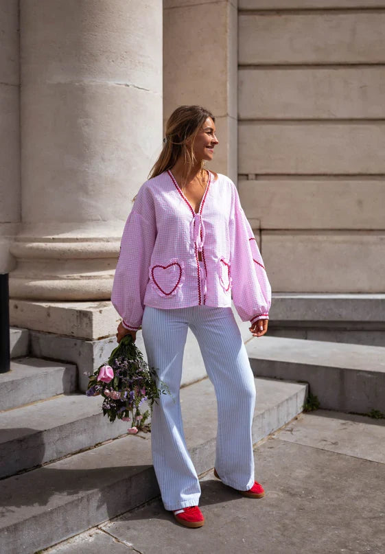 Maristelle | Women's Ruffle Tie-Neck Blouse