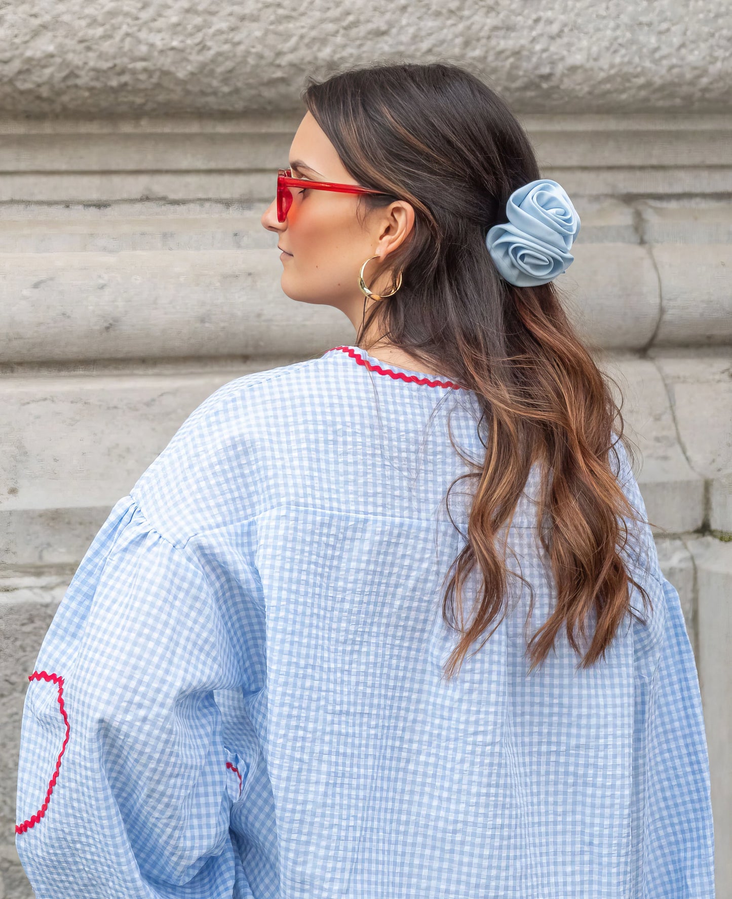 Maristelle | Women's Ruffle Tie-Neck Blouse