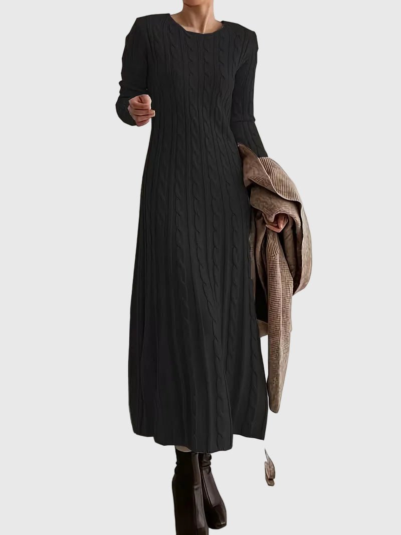 Lysandra | Women's Cable Knit Midi Sweater Dress