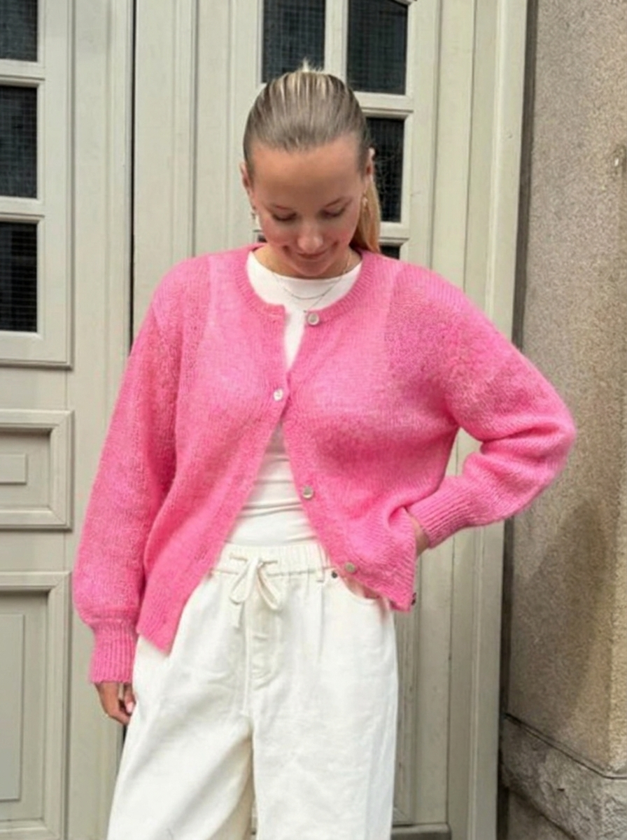 Évarine | Women's Oversized Open-Knit Cardigan