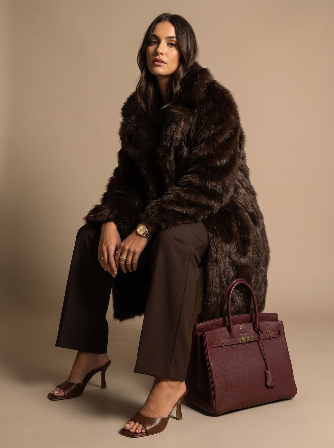 Josie | Women's Shaggy Oversized Faux Fur Winter Coat