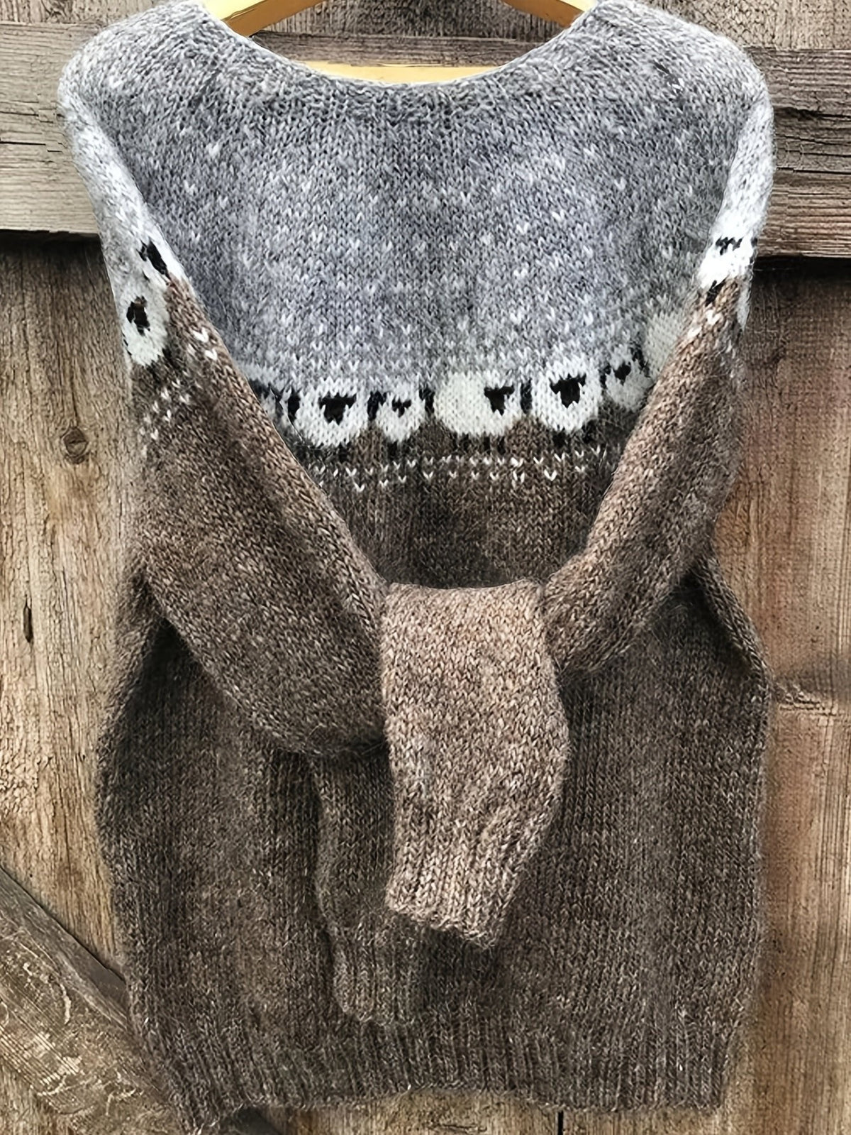 Rosamunde | Women's Fair Isle Sheep Jacquard Knit Jumper