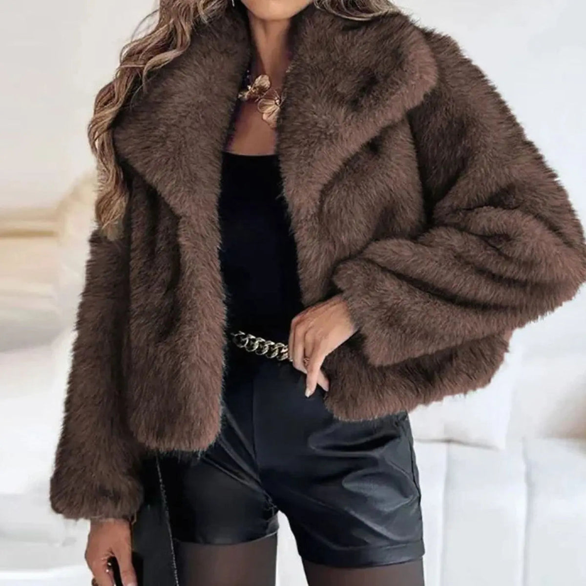 Romy | Women's Cropped Faux Fur Jacket