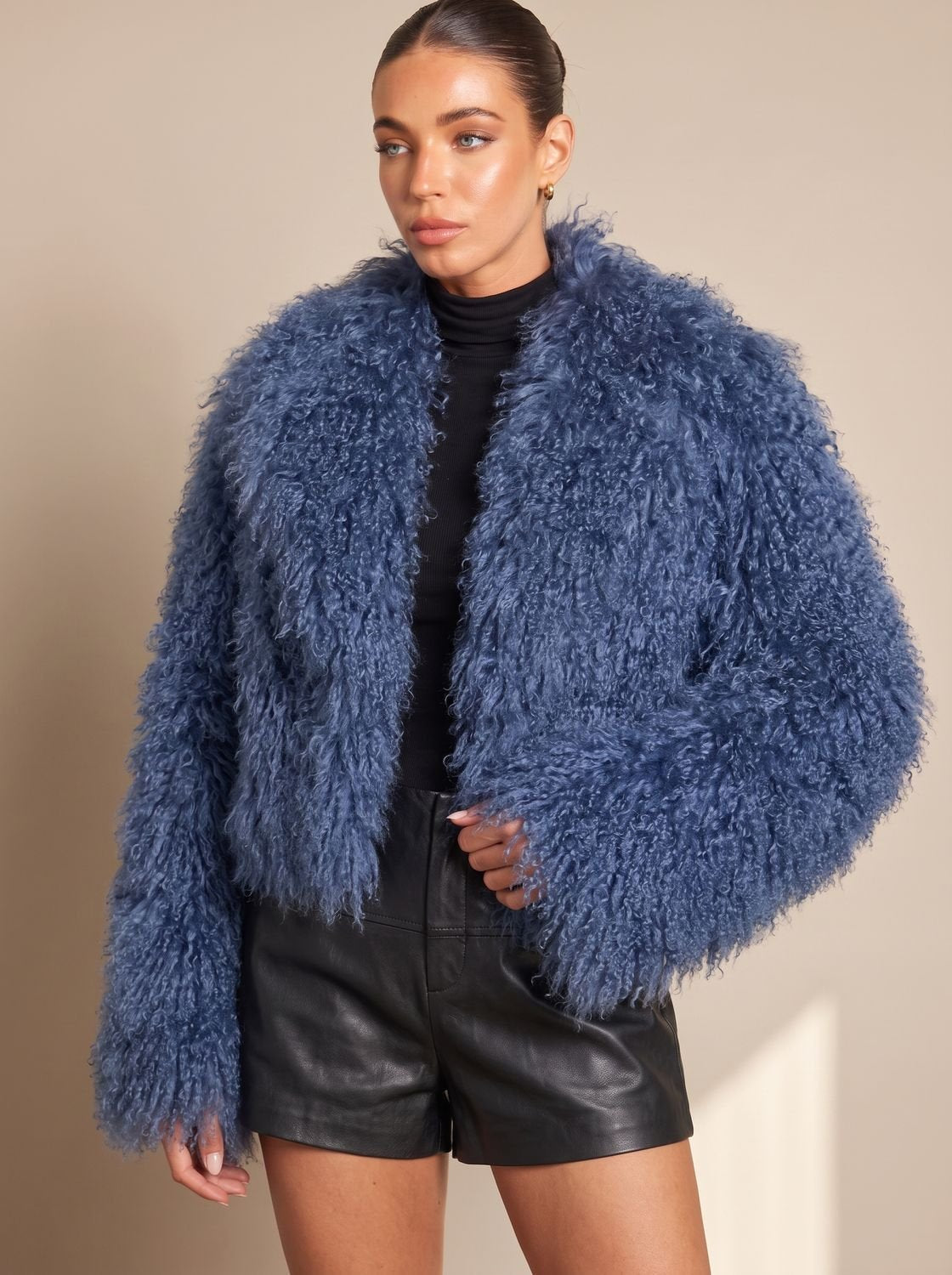 Wilhelmina | Cropped Teddy-Style Faux Fur Coat
