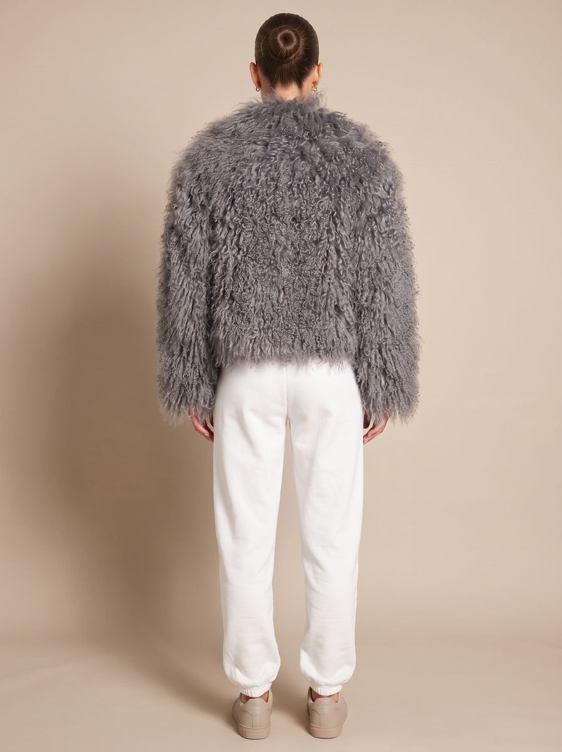 Wilhelmina | Cropped Teddy-Style Faux Fur Coat
