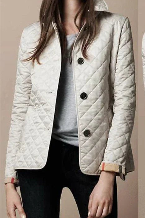 Scarlett | Diamond-Quilted Tailored Jacket