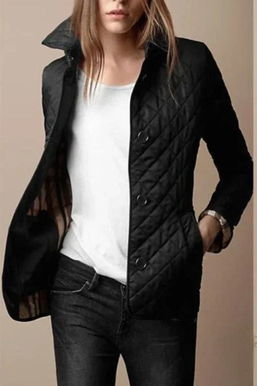 Scarlett | Diamond-Quilted Tailored Jacket