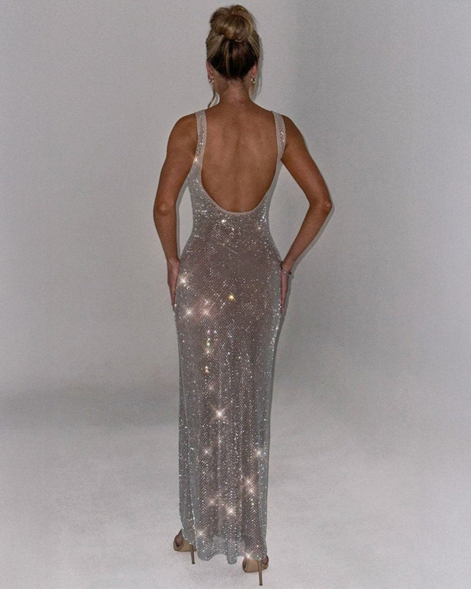 Senna | Sequin Christmas Party Maxi Dress