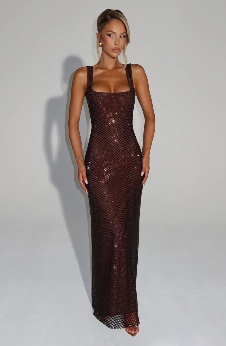 Senna | Sequin Christmas Party Maxi Dress