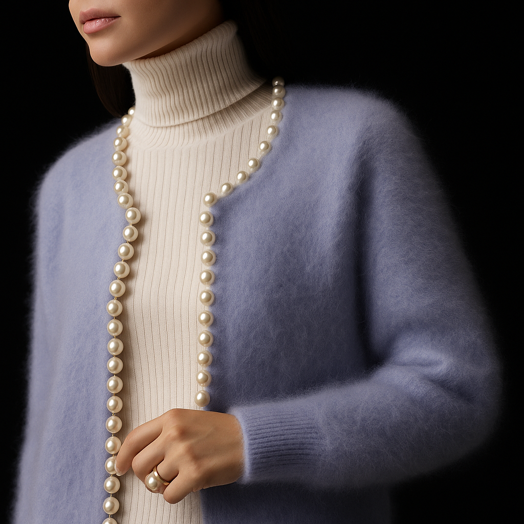 Cressida | Women's Beaded Fluffy Cropped Cardigan