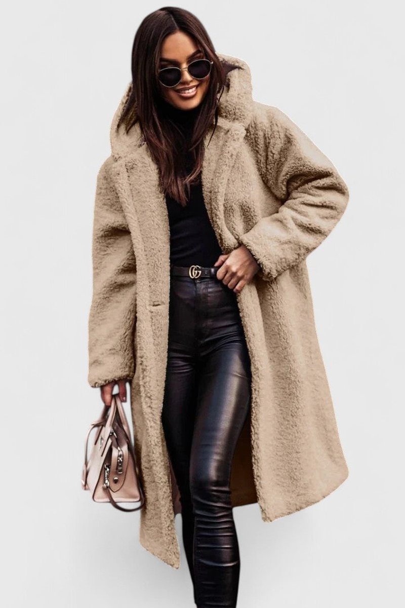Winnifred | Women's Longline Teddy Fleece Oversized Coat