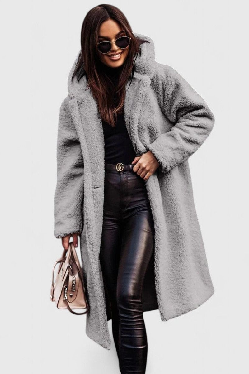 Winnifred | Women's Longline Teddy Fleece Oversized Coat