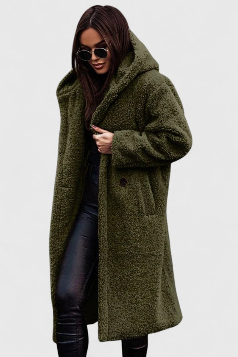 Winnifred | Women's Longline Teddy Fleece Oversized Coat