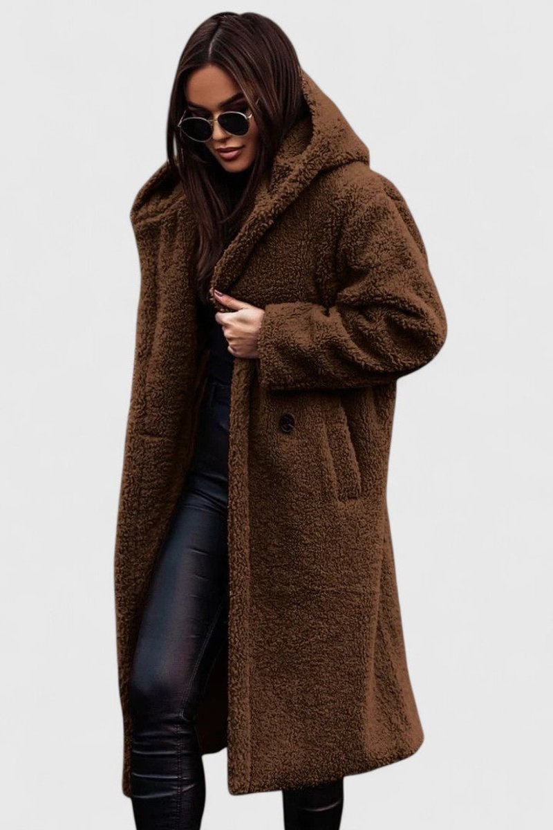 Winnifred | Women's Longline Teddy Fleece Oversized Coat