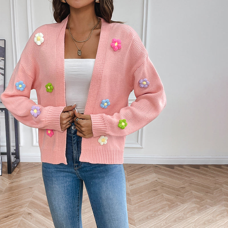 Fleurianne | Women's 3D Floral Knit Cardigan