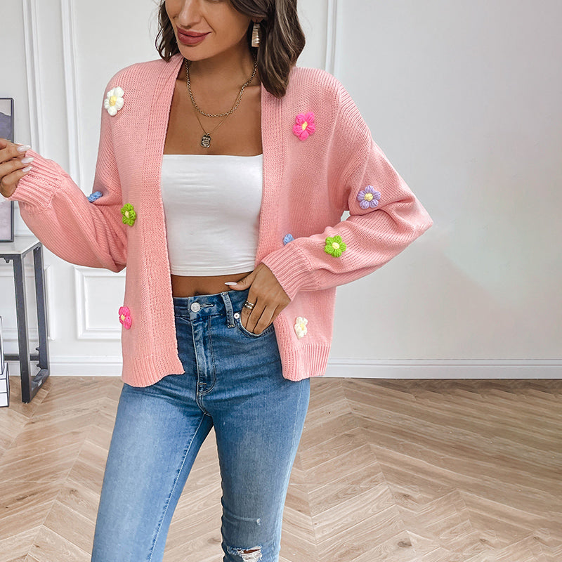 Fleurianne | Women's 3D Floral Knit Cardigan