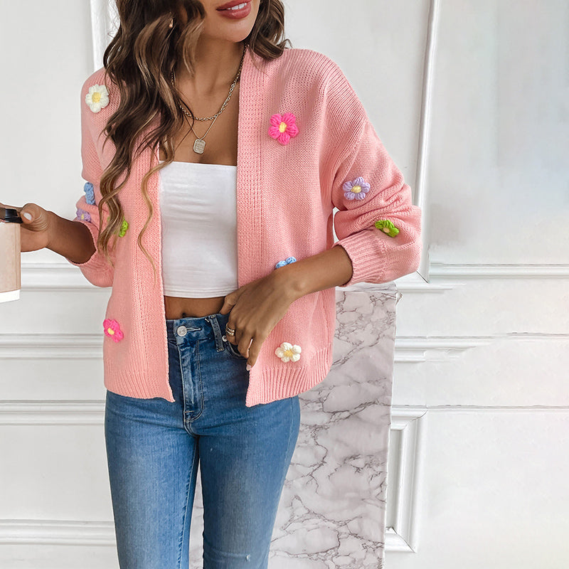 Fleurianne | Women's 3D Floral Knit Cardigan