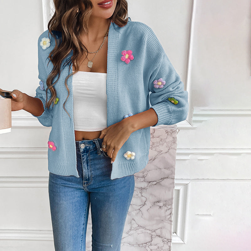 Fleurianne | Women's 3D Floral Knit Cardigan