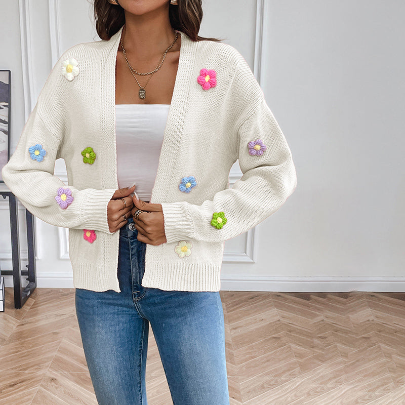 Fleurianne | Women's 3D Floral Knit Cardigan