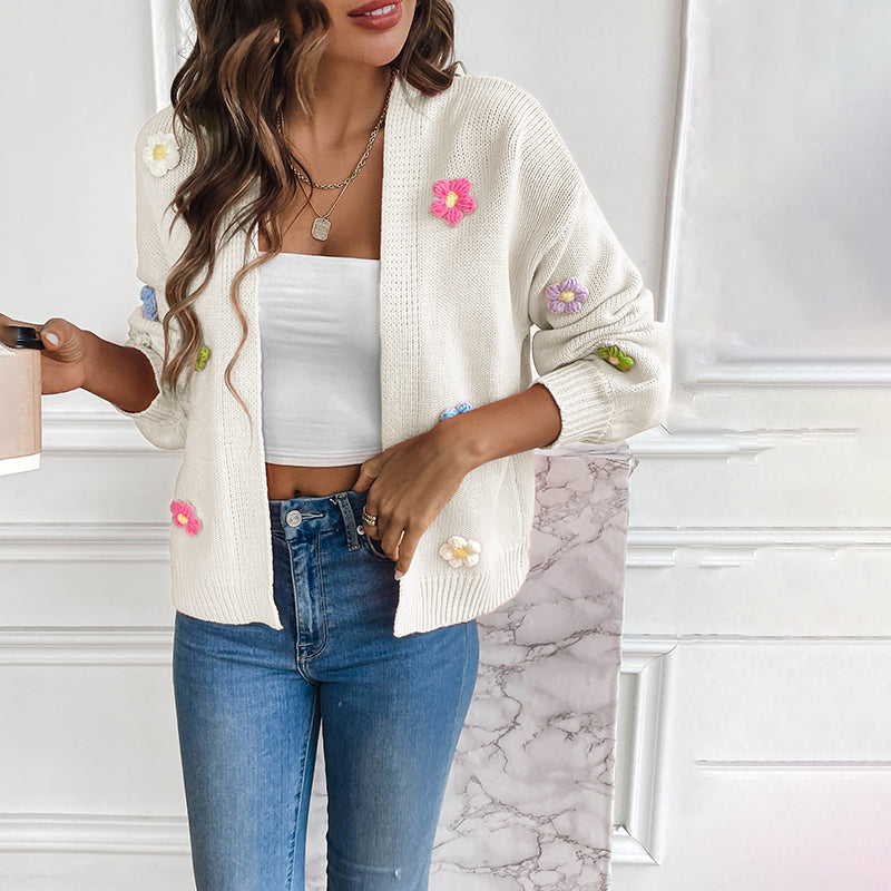 Fleurianne | Women's 3D Floral Knit Cardigan