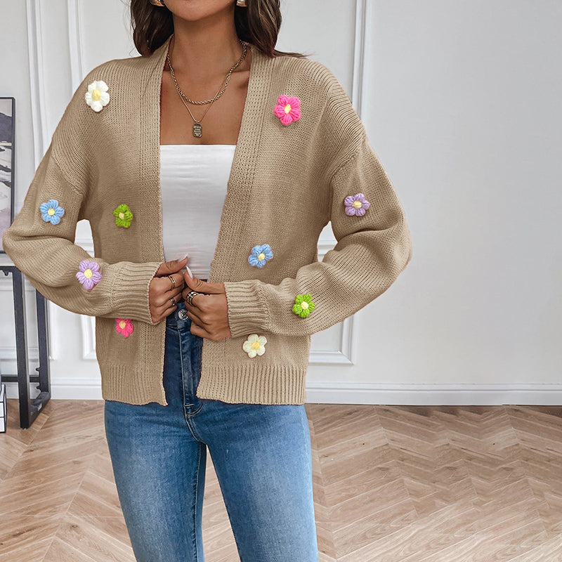 Fleurianne | Women's 3D Floral Knit Cardigan