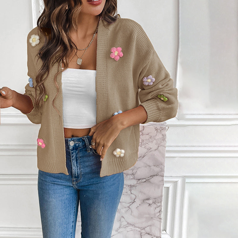 Fleurianne | Women's 3D Floral Knit Cardigan