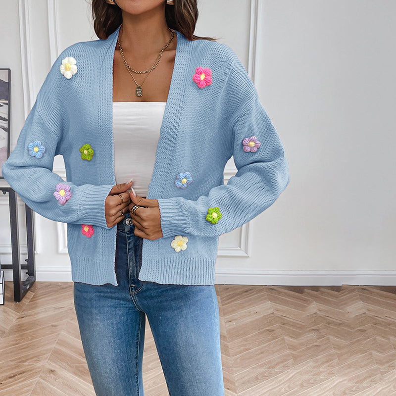 Fleurianne | Women's 3D Floral Knit Cardigan