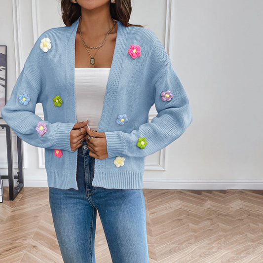 Fleurianne | Women's 3D Floral Knit Cardigan