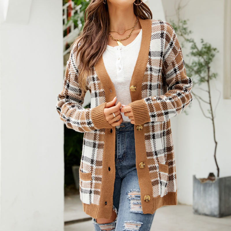 Marcelline | Women's Longline Patterned Knit Cardigan