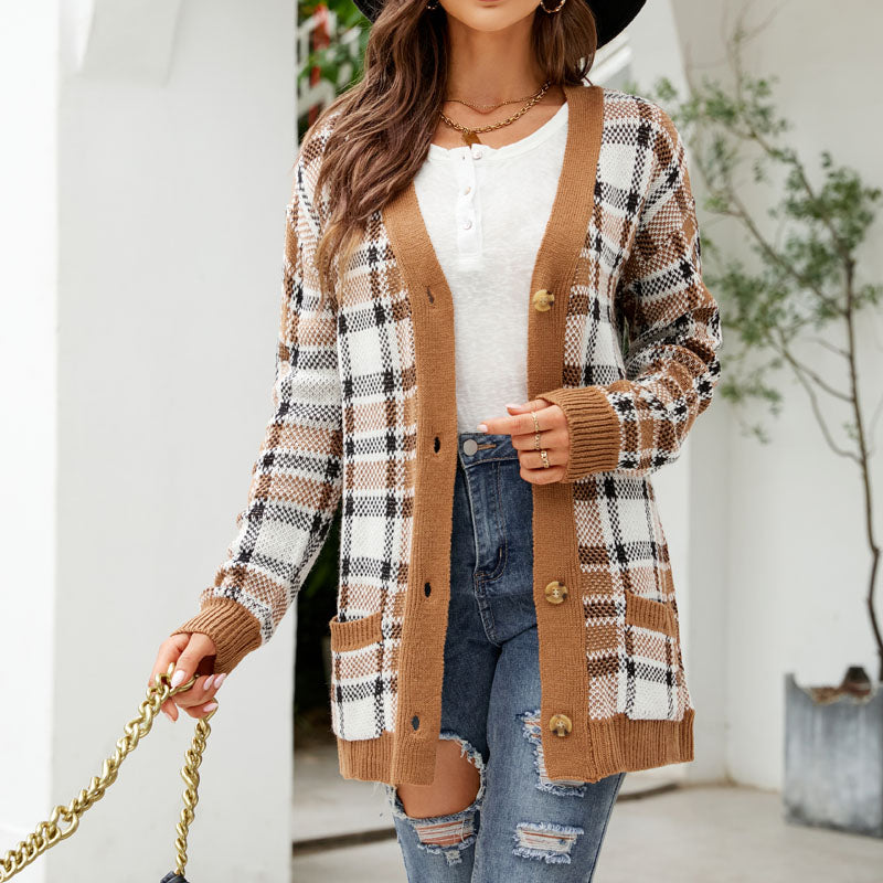 Marcelline | Women's Longline Patterned Knit Cardigan
