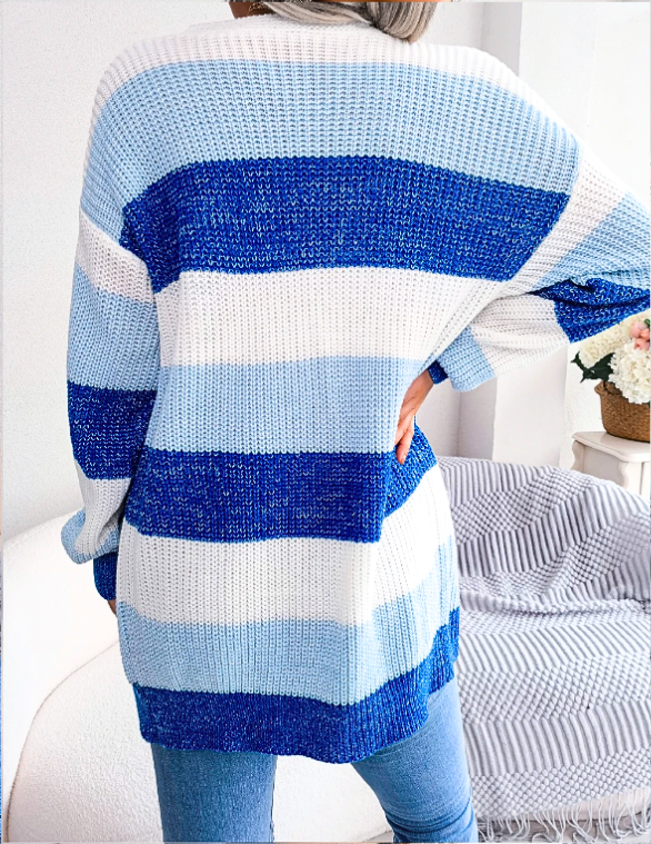 Marlowe | Women's Colour-Block Striped Cardigan