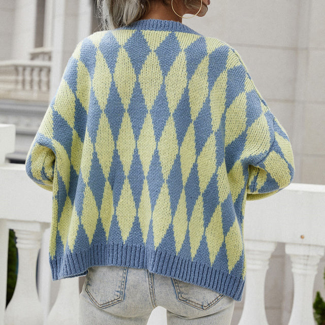 Célianne | Women's Diamond Knit Button Cardigan