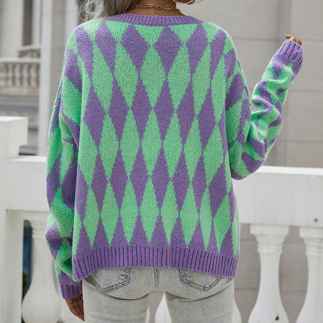 Célianne | Women's Diamond Knit Button Cardigan