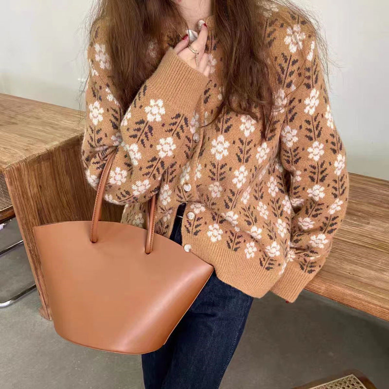 Fiorelle | Women's Vintage Floral Knit Cardigan