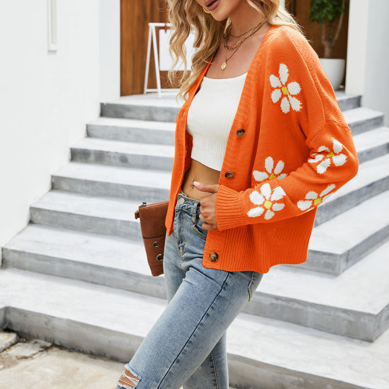 Marlowe | Daisy Knit Button Cardigan