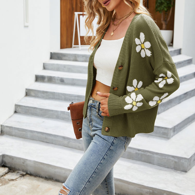 Marlowe | Daisy Knit Button Cardigan