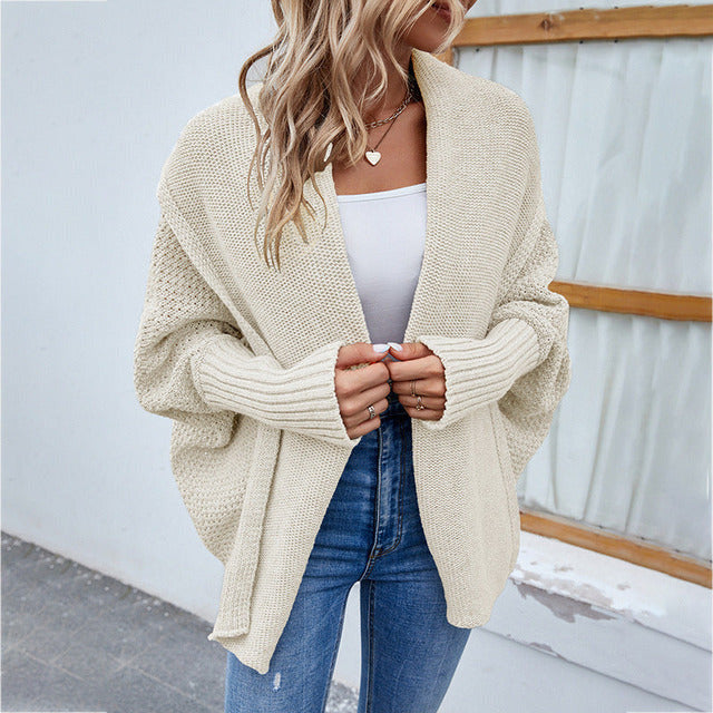 Virella | Oversized Shawl Collar Knit Cardigan