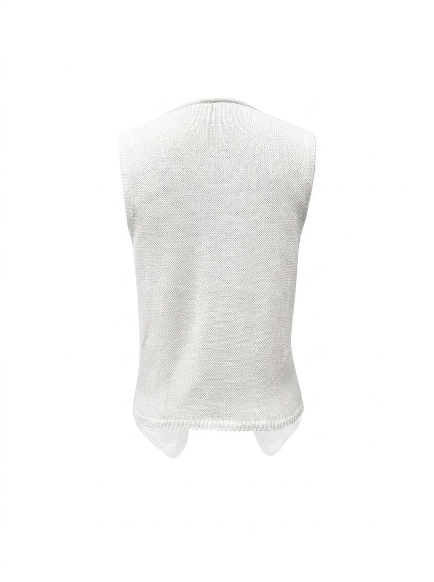 Lowenne | Women's Ribbed V-Neck Knitted Vest
