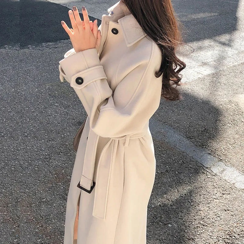 Celest | Women's Belted Longline Coat