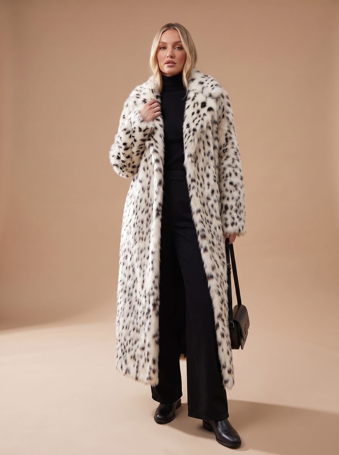 Marisol | Long Leopard Print Faux Fur Coat