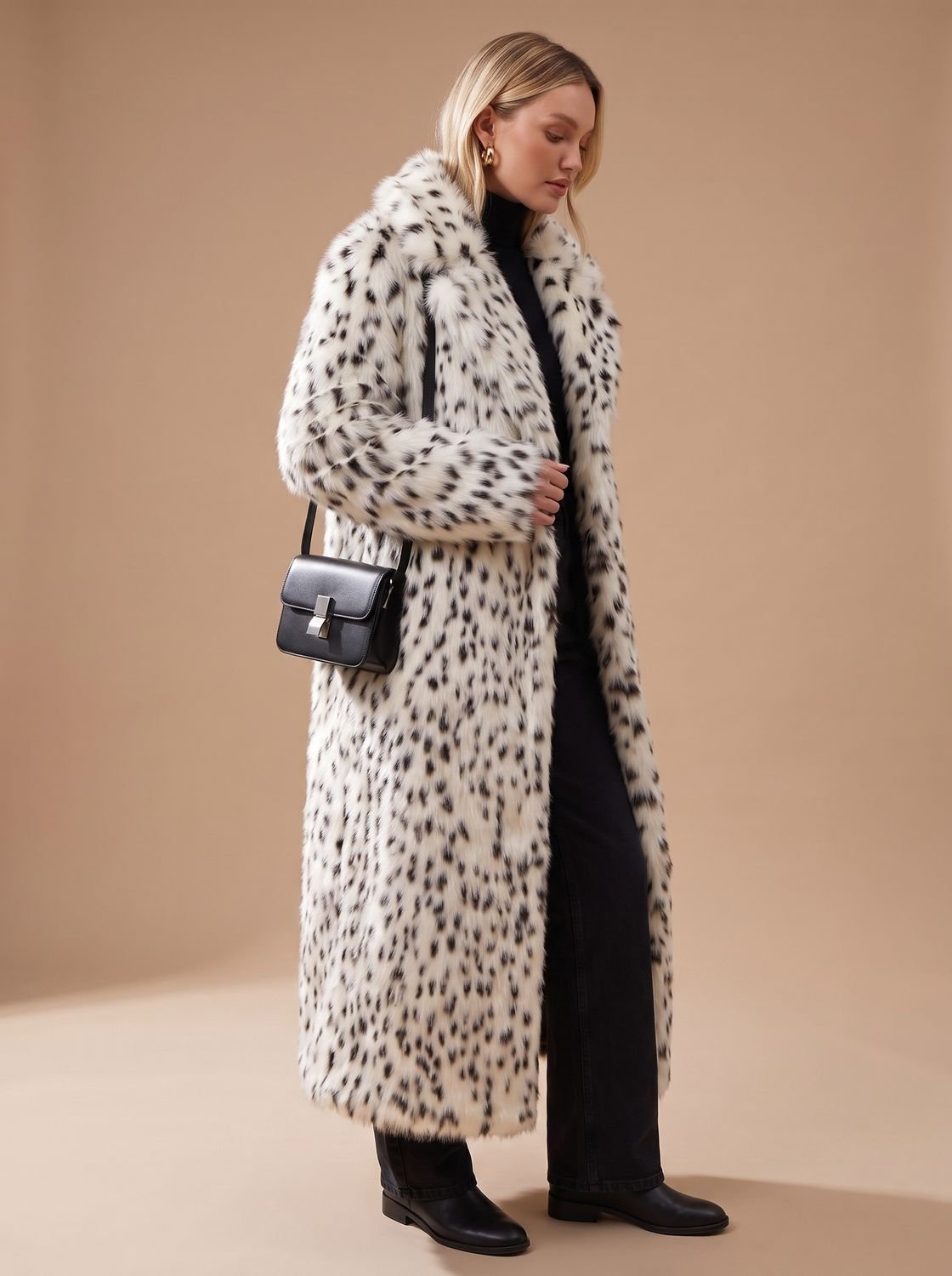 Marisol | Long Leopard Print Faux Fur Coat