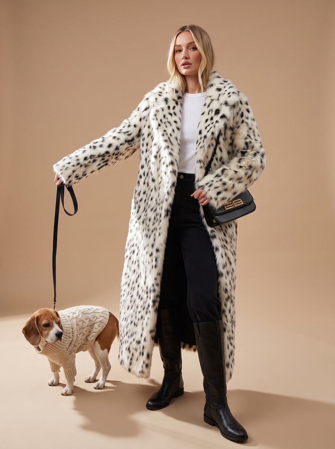 Marisol | Long Leopard Print Faux Fur Coat