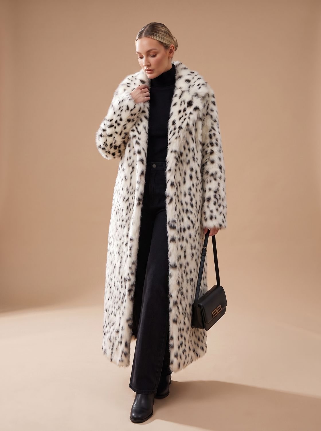 Marisol | Long Leopard Print Faux Fur Coat