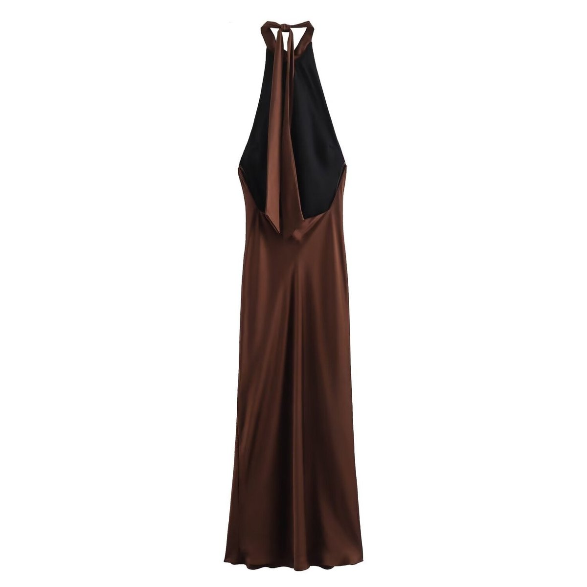 Orla | Women's Satin Halter-Neck Maxi Dress