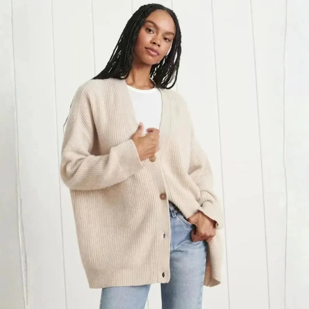 Maeve | Women's Longline Ribbed Cardigan