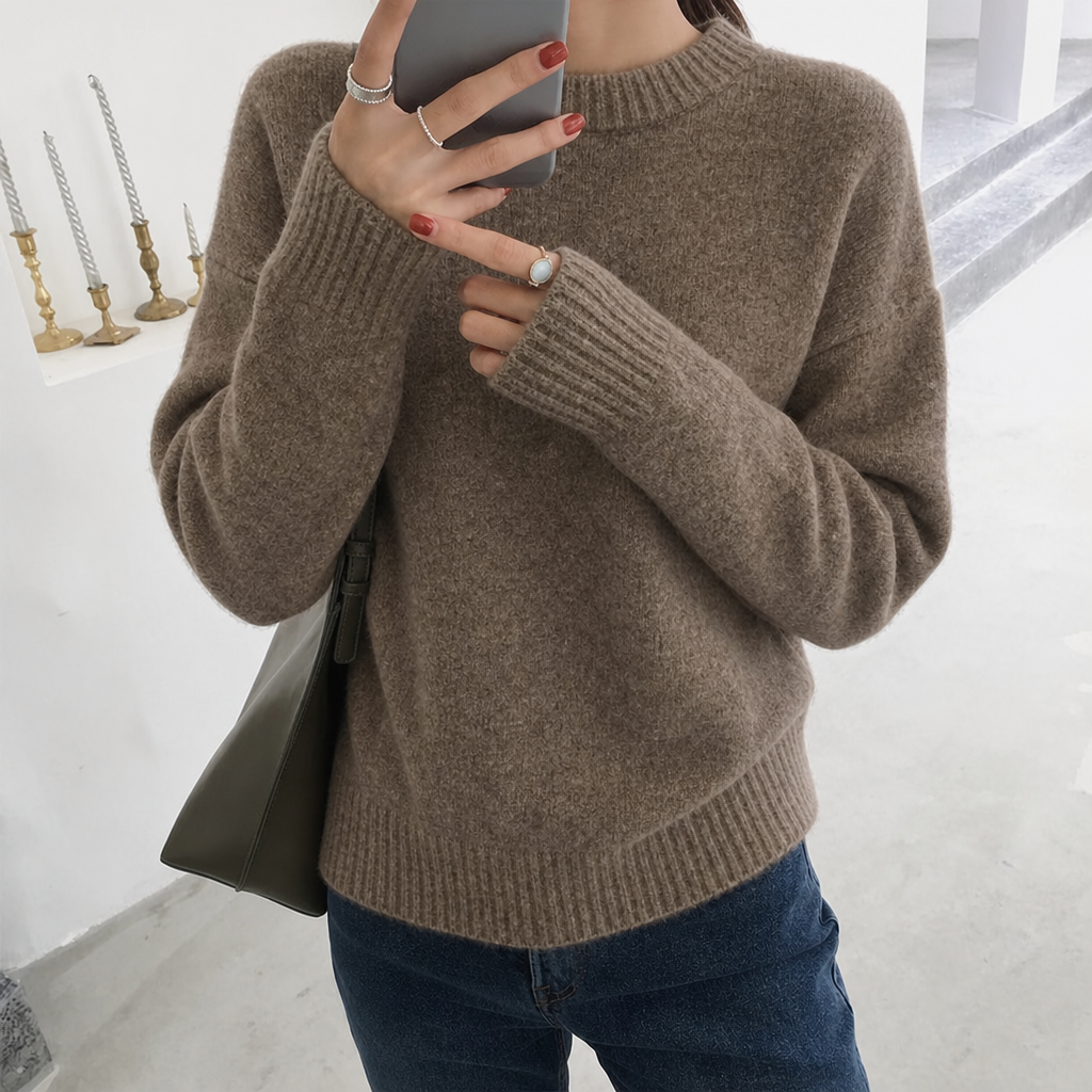 Elow | Women's Oversized Fluffy Knit Jumper