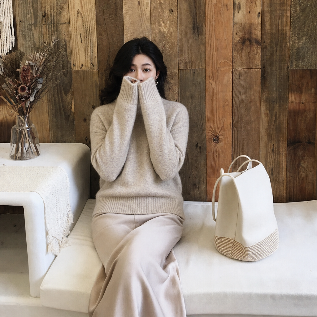 Elow | Women's Oversized Fluffy Knit Jumper